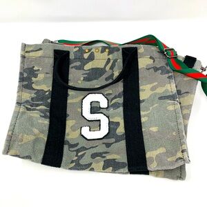 PS Camo Tote Bag with S Initial